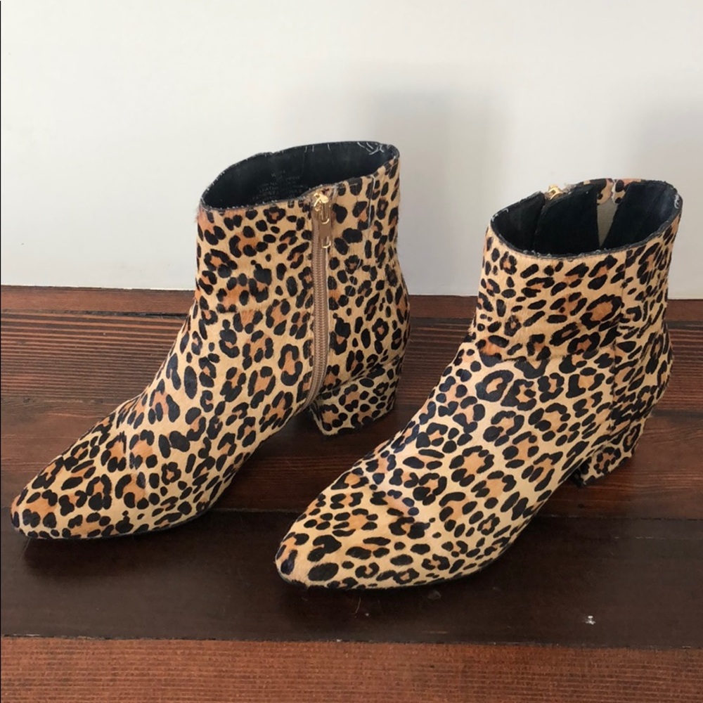 Steven by Steve Madden Leopard Ankle Booties